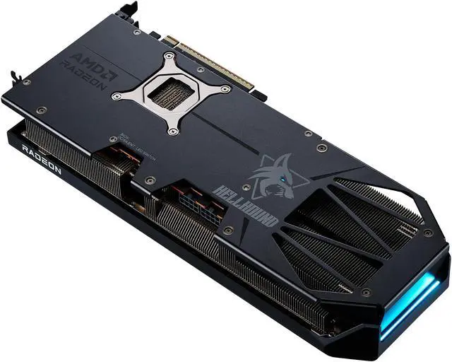 Alt view image 6 of 8 - PowerColor Hellhound Radeon RX 9070 16GB 256-Bit GDDR6 PCI Express 5.0 RDNA 4 Graphics Card RX9070 16G-L/OC