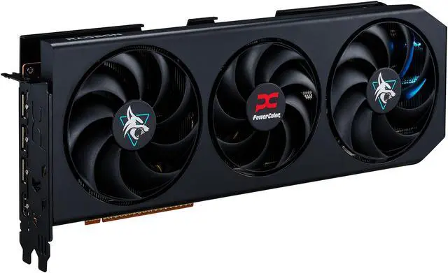 Alt view image 2 of 8 - PowerColor Hellhound Radeon RX 9070 16GB 256-Bit GDDR6 PCI Express 5.0 RDNA 4 Graphics Card RX9070 16G-L/OC