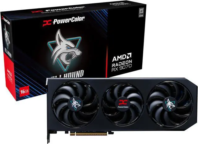 Alt view image 8 of 8 - PowerColor Hellhound Radeon RX 9070 16GB 256-Bit GDDR6 PCI Express 5.0 RDNA 4 Graphics Card RX9070 16G-L/OC