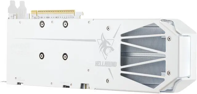 Alt view image 6 of 9 - PowerColor Hellhound Spectral White Radeon RX 9060 XT 16GB GDDR6 PCI Express 5.0 x16 ATX Video Card RX9060XT 16G-L/OC/WHITE