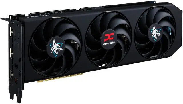 Alt view image 2 of 7 - PowerColor Hellhound Radeon RX 9060 XT 16GB GDDR6 PCI Express 5.0 x16 ATX Video Card RX9060XT 16G-L/OC
