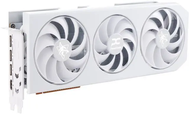 Alt view image 2 of 6 - PowerColor Hellhound Radeon RX 9070 XT 16GB GDDR6 PCI Express 5.0 x16 Graphics CARD Hellhound Spectral White AMD Radeon RX 9070 XT 16GB GDDR6
