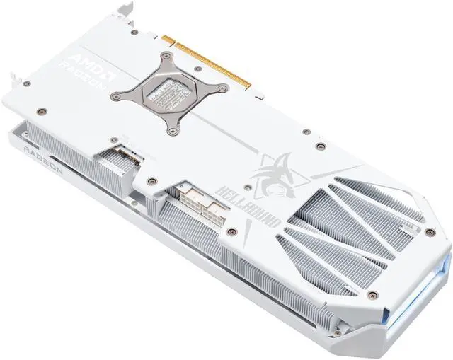 Alt view image 4 of 6 - PowerColor Hellhound Radeon RX 9070 XT 16GB GDDR6 PCI Express 5.0 x16 Graphics CARD Hellhound Spectral White AMD Radeon RX 9070 XT 16GB GDDR6