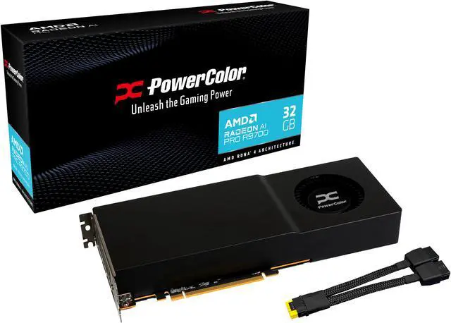 Alt view image 8 of 8 - PowerColor Radeon AI Pro Radeon AI Pro R9700 AI PRO R9700 32G-B 32GB 128-bit GDDR6 PCI Express 5.0 x16 Graphics Card