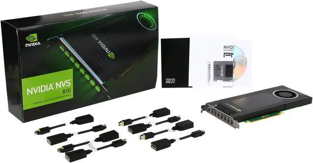 Alt view image 7 of 6 - PNY NVS 810 VCNVS810DP-PB 4GB 128-bit DDR3 PCI Express 3.0 x16 ATX Graphics Card