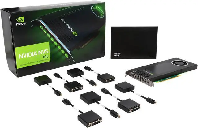 Alt view image 5 of 5 - PNY NVS 810 VCNVS810DVI-PB 4GB 128-bit DDR3 PCI Express 3.0 x16 ATX Graphics Card