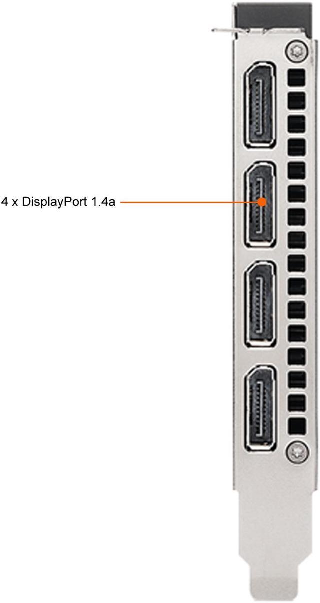 Alt view image 7 of 8 - PNY RTX A4000 VCNRTXA4000-PB 16GB 256-bit GDDR6 PCI Express 4.0 x16 Graphics Card