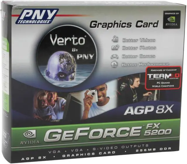Alt view image 5 of 5 - PNY GeForce FX 5200 256MB DDR AGP 8X Graphics Card VCGFX522APB