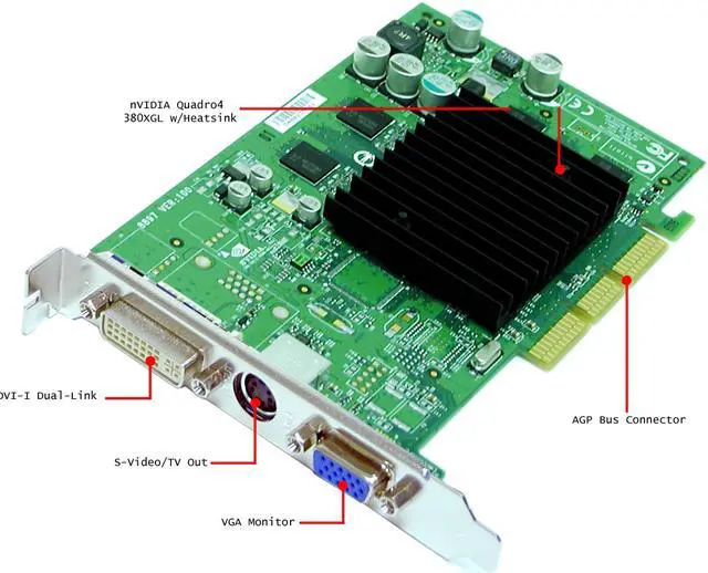 Alt view image 2 of 4 - PNY Quadro4 380XGL VCQ4380XGL-PB 64MB DDR AGP 4X/8X Graphics Card