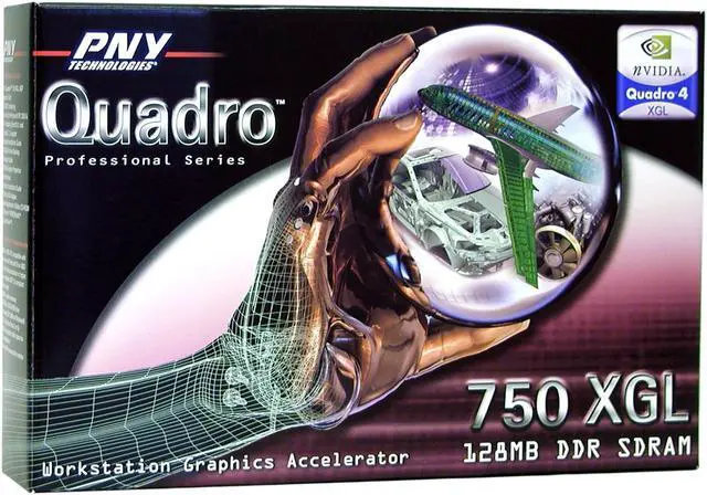 Alt view image 4 of 4 - PNY Quadro4 750XGL VCQ4750XGL-PB 128MB 128-bit DDR Graphics Card