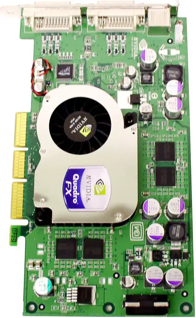 Alt view image 3 of 6 - PNY Quadro FX 1100 VCQFX1100-PB 128MB 128-bit DDR AGP 4X/8X Graphics Card