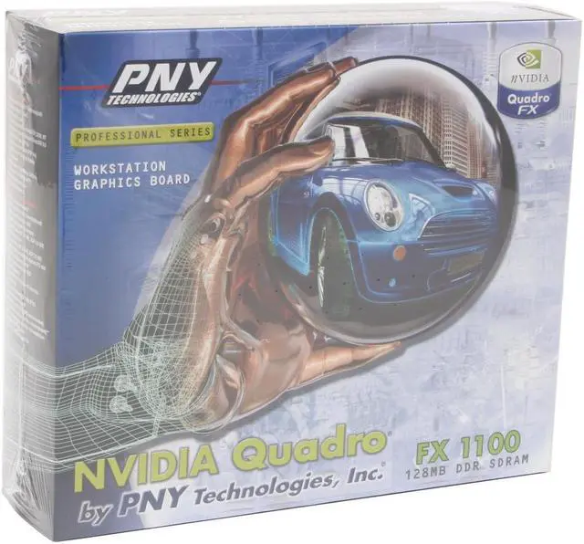 Alt view image 6 of 6 - PNY Quadro FX 1100 VCQFX1100-PB 128MB 128-bit DDR AGP 4X/8X Graphics Card