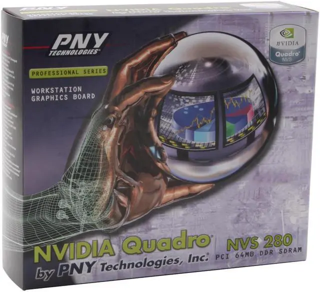 Alt view image 6 of 6 - PNY Quadro NVS 280 VCQ4280NVS-PCI-PB 64MB 32-bit DDR PCI Graphics Card