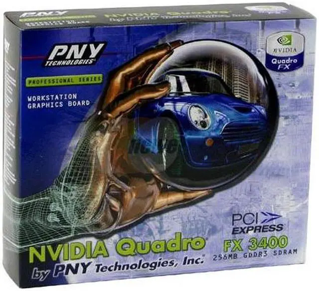 Alt view image 5 of 5 - PNY Quadro FX 3400 VCQFX3400-PCIE-PB 256MB 256-bit GDDR3 PCI Express x16 Graphics Card