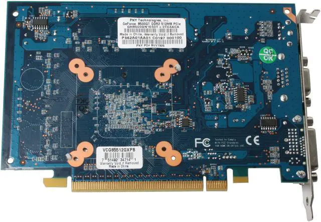 Alt view image 3 of 6 - PNY GeForce 8500 GT 512MB GDDR2 PCI Express x16 SLI Support Graphics Card VCG85512GXPB