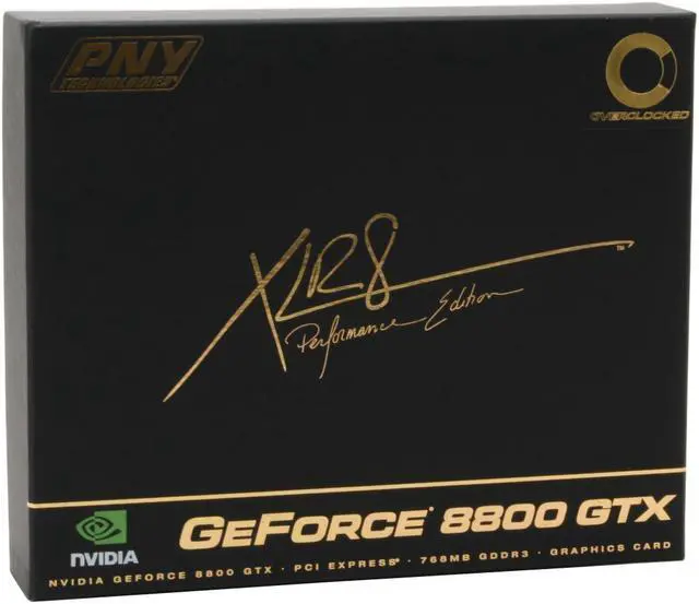 Alt view image 8 of 8 - PNY VCG8800XXPB-OC GeForce 8800GTX 768MB 384-bit GDDR3 PCI Express x16 HDCP Ready SLI Supported Video Card