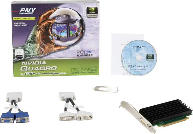 Alt view image 5 of 5 - PNY Quadro NVS 290 VCQ290NVS-PCIEX16-PB 256MB 64-bit GDDR2 PCI Express x16 Low Profile Graphics Card