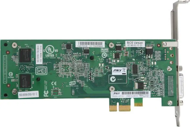 Alt view image 4 of 5 - PNY Quadro NVS 290 VCQ290NVS-PCIEX1-PB 256MB 64-bit GDDR2 PCI Express x1 Low Profile Graphics Card