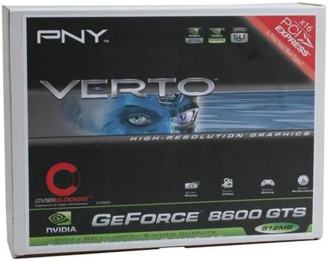 Alt view image 8 of 8 - PNY GeForce 8600 GTS 512MB GDDR3 PCI Express x16 SLI Support Graphics Card VCG86GTS5XWB-OC