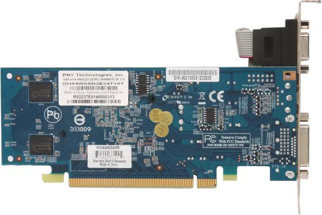 Alt view image 4 of 5 - PNY GeForce 8400 GS 256MB GDDR2 PCI Express 2.0 x16 Low Profile Graphics Card VCG84R2SXEB