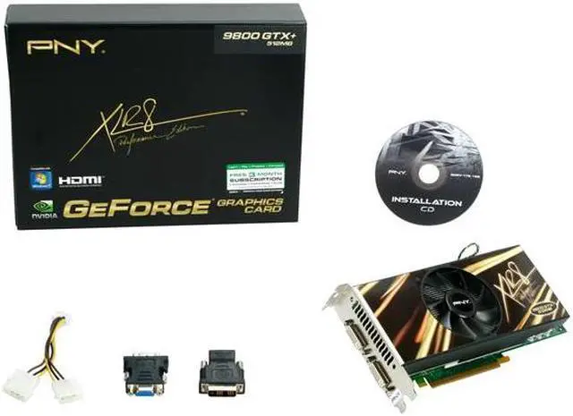 Alt view image 6 of 6 - PNY GeForce 9800 GTX+ 512MB GDDR3 PCI Express 2.0 x16 SLI Support Graphics Card VCG98GTXPXPB