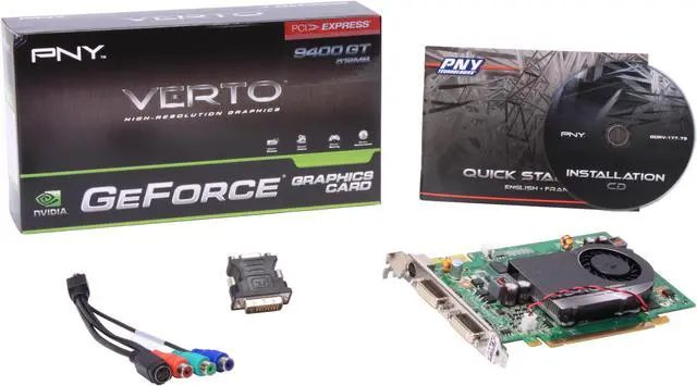 Alt view image 5 of 5 - PNY GeForce 9400 GT 512MB GDDR2 PCI Express 2.0 x16 Graphics Card VCG94512GXEB