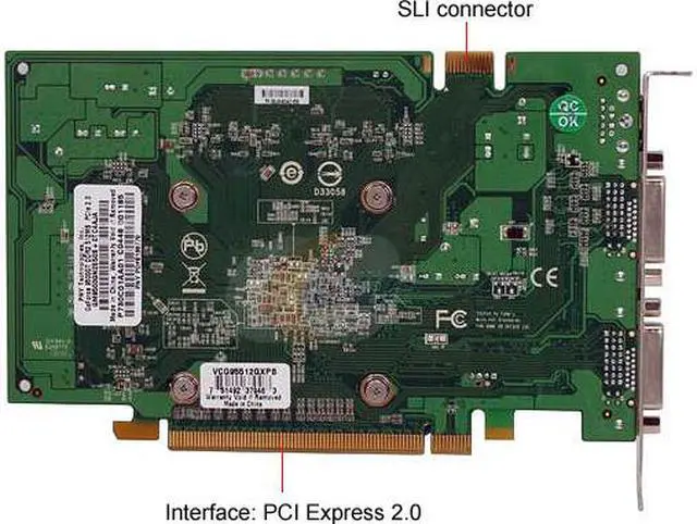 Alt view image 4 of 5 - PNY GeForce 9500 GT 512MB GDDR2 PCI Express 2.0 x16 SLI Support Graphics Card VCG95512GXEB-FLB