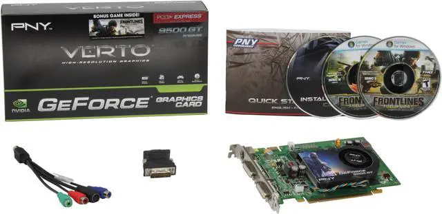 Alt view image 5 of 5 - PNY GeForce 9500 GT 512MB GDDR2 PCI Express 2.0 x16 SLI Support Graphics Card VCG95512GXEB-FLB