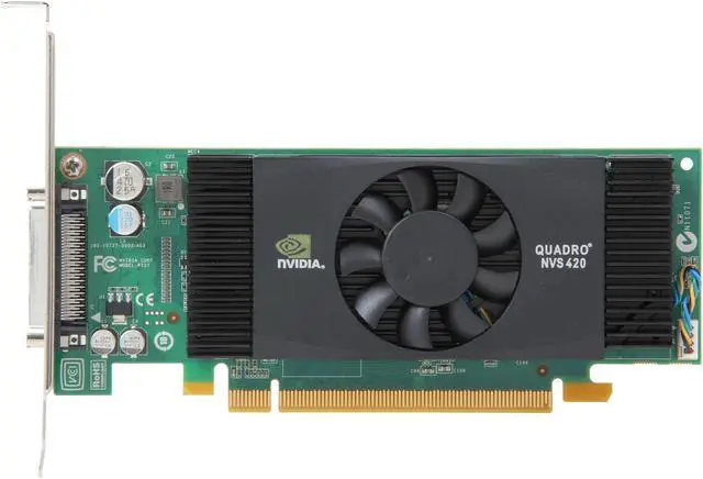 Alt view image 4 of 6 - PNY Quadro NVS 420 VCQ420NVS-X16-DVI-PB 512MB (256MB per GPU) 128-bit (64-bit per GPU) GDDR3 PCI Express x16 Low Profile Ready Graphics Card