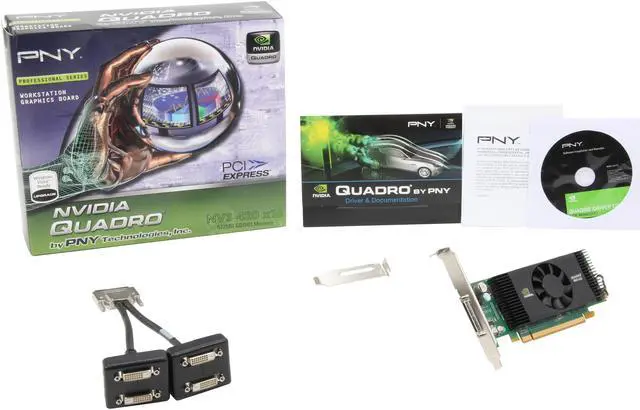 Alt view image 6 of 6 - PNY Quadro NVS 420 VCQ420NVS-X16-DVI-PB 512MB (256MB per GPU) 128-bit (64-bit per GPU) GDDR3 PCI Express x16 Low Profile Ready Graphics Card