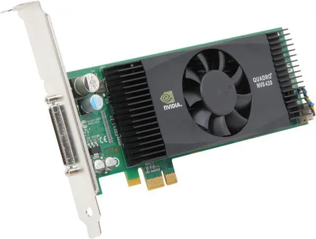 Alt view image 2 of 6 - PNY Quadro NVS 420 VCQ420NVS-X1-DVI-PB 512MB (256MB per GPU) 128-bit (64-bit per GPU) GDDR3 PCI Express x1 Low Profile Graphics Card