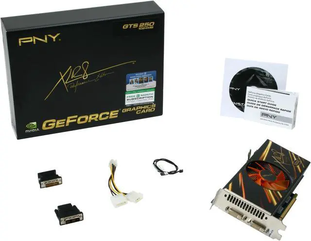 Alt view image 6 of 6 - PNY GeForce GTS 250 1GB GDDR3 PCI Express 2.0 x16 SLI Support Graphics Card VCGGTS2501XPB