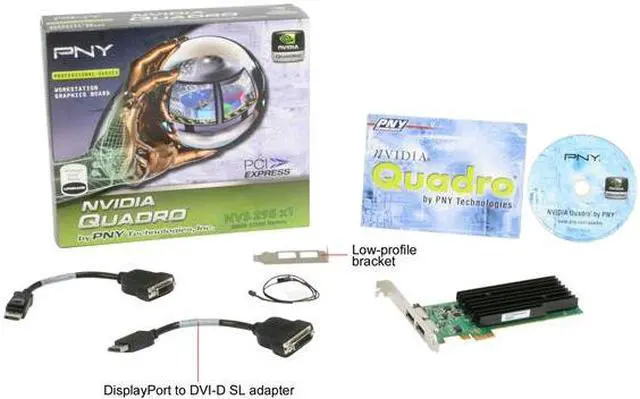 Alt view image 5 of 5 - PNY Quadro NVS 295 VCQ295NVS-X1-DVI-PB 256MB 64-bit GDDR3 PCI Express 2.0 x1 Graphics Card
