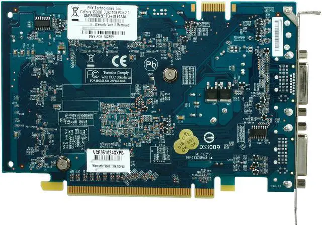 Alt view image 4 of 5 - PNY GeForce 9500 GT 1GB DDR2 PCI Express 2.0 x16 SLI Support Graphics Card VCG951024GXEB