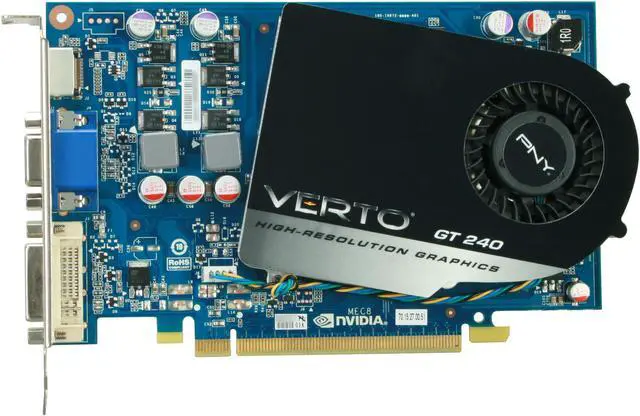 Alt view image 3 of 5 - PNY GeForce GT 240 512MB GDDR5 PCI Express 2.0 x16 Graphics Card VCGGT2405G5XEB