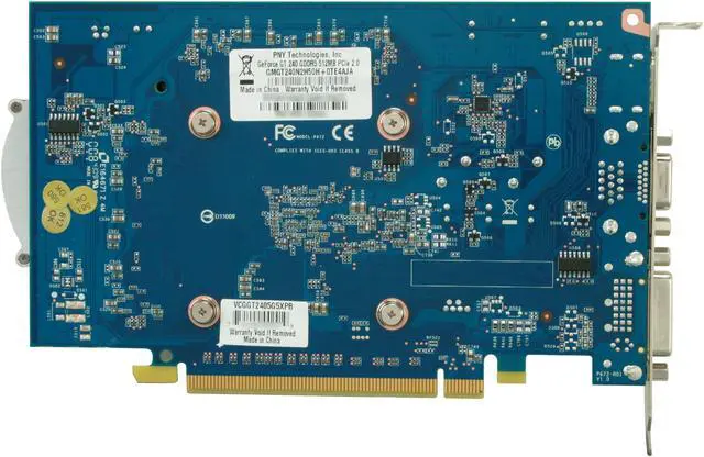 Alt view image 4 of 5 - PNY GeForce GT 240 512MB GDDR5 PCI Express 2.0 x16 Graphics Card VCGGT2405G5XEB