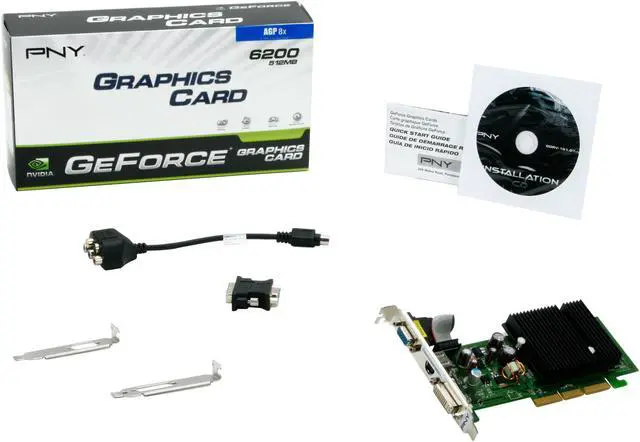 Alt view image 5 of 5 - PNY GeForce 6200 512MB DDR2 AGP 8X Low Profile Ready Graphics Card VCG62512AEB