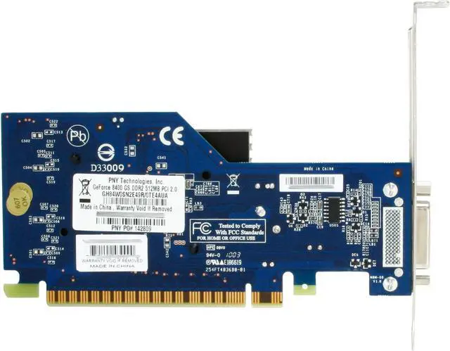 Alt view image 4 of 5 - PNY GeForce 8400 GS 512MB DDR2 PCI Express 2.0 x16 Low Profile Ready Graphics Card VCG84DMS5SXPB