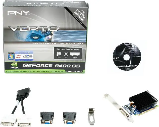 Alt view image 5 of 5 - PNY GeForce 8400 GS 512MB DDR2 PCI Express 2.0 x16 Low Profile Ready Graphics Card VCG84DMS5SXPB