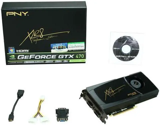 Alt view image 6 of 6 - PNY XLR8 GeForce GTX 470 (Fermi) 1280MB GDDR5 PCI Express 2.0 x16 SLI Support Graphics Card VCGGTX470XPB