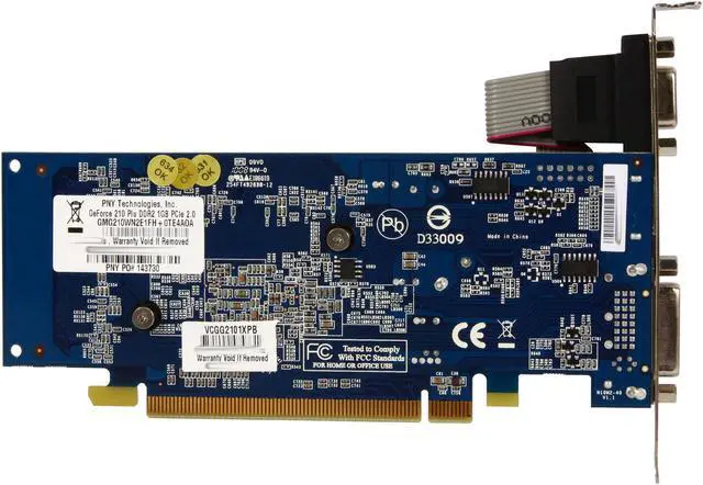Alt view image 4 of 5 - PNY Verto GeForce 210 1GB DDR2 PCI Express 2.0 x16 Low Profile Ready Graphics Card VCGG2101XPB