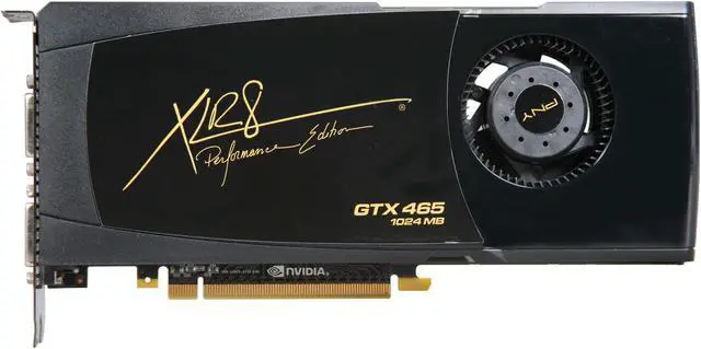 Alt view image 3 of 6 - PNY XLR8 GeForce GTX 465 (Fermi) 1GB GDDR5 PCI Express 2.0 x16 SLI Support Graphics Card VCGGTX465XPB