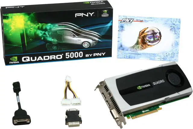 Alt view image 6 of 6 - PNY Quadro 5000 VCQ5000-PB 2.5GB 320-bit GDDR5 PCI Express 2.0 x16 Graphics Card