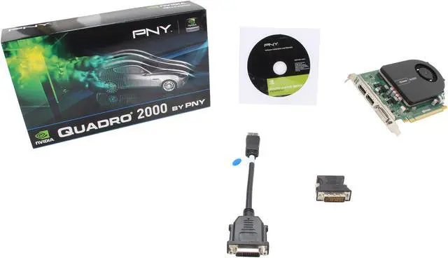Alt view image 6 of 6 - PNY Quadro 2000 VCQ2000-PB 1GB 128-bit GDDR5 PCI Express 2.0 x16 Graphics Card