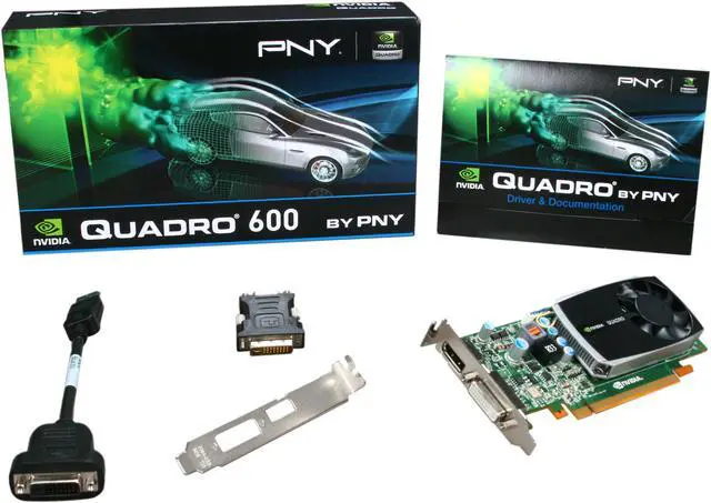 Alt view image 5 of 5 - PNY Quadro 600 VCQ600-PB 1GB 128-bit DDR3 PCI Express 2.0 x16 Low Profile Graphics Card
