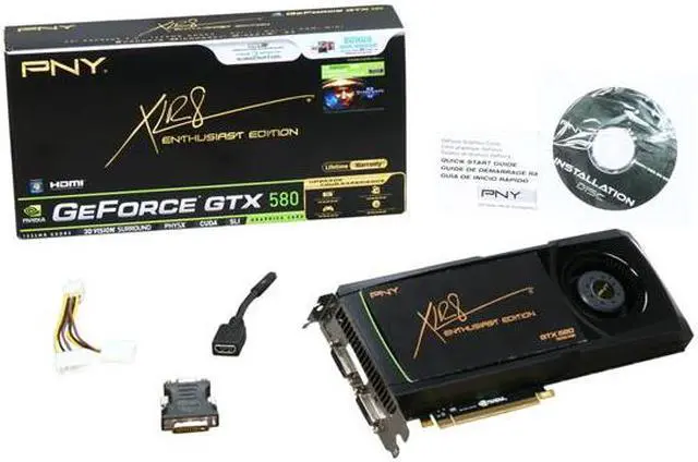 Alt view image 6 of 6 - PNY GeForce GTX 580 (Fermi) 1536MB GDDR5 PCI Express 2.0 x16 SLI Support Graphics Card VCGGTX580XPB