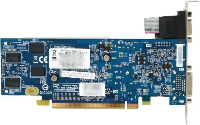 Alt view image 4 of 5 - PNY GeForce 9400 GT 1GB DDR2 PCI Express 2.0 x16 Low Profile Graphics Card VCG941024GXPB
