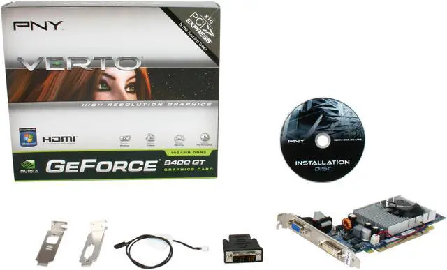 Alt view image 5 of 5 - PNY GeForce 9400 GT 1GB DDR2 PCI Express 2.0 x16 Low Profile Graphics Card VCG941024GXPB