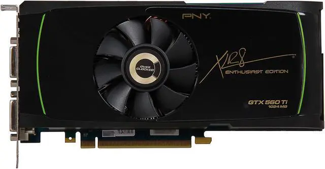 Alt view image 3 of 6 - PNY GeForce GTX 560 Ti (Fermi) 1GB GDDR5 PCI Express 2.0 x16 SLI Support Graphics Card VCGGTX560TXPB-OC2-S