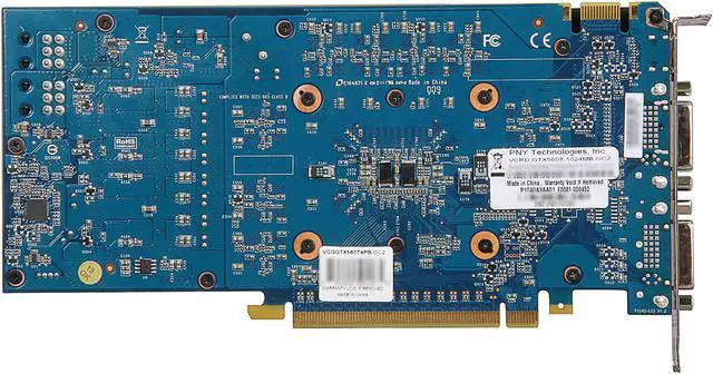Alt view image 4 of 6 - PNY GeForce GTX 560 Ti (Fermi) 1GB GDDR5 PCI Express 2.0 x16 SLI Support Graphics Card VCGGTX560TXPB-OC2-S